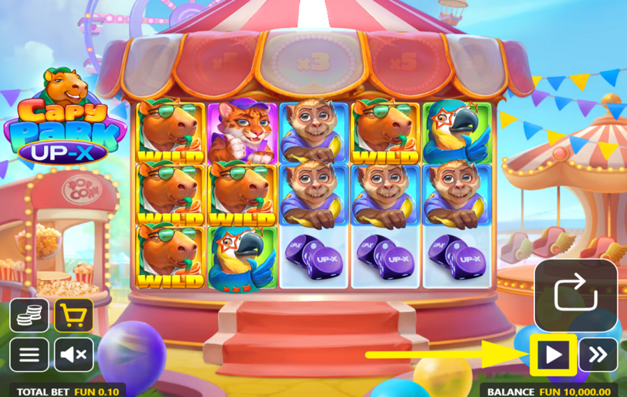 Capypark UP X ВЫБИРАЙТЕ АВТОМАТИЧЕСКИЕ ВРАЩЕНИЯ.