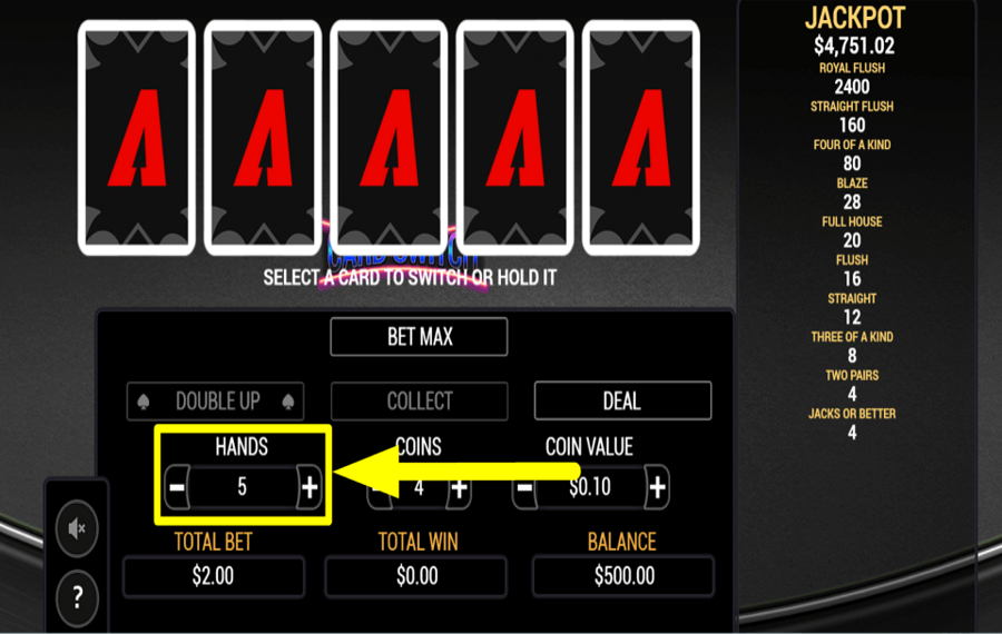 Card Switch PRÉPAREZ VOTRE MAIN.