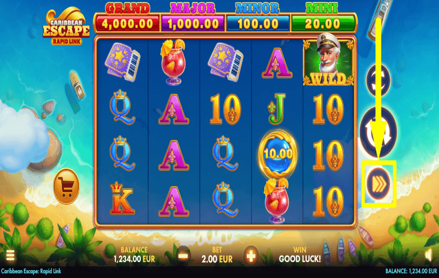 Caribbean Escape Rapid Link CONTROL SPIN SPEED.