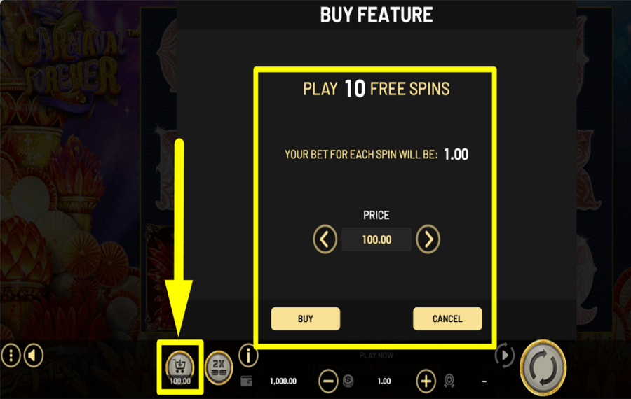 Carnaval Forever ZAHLEN SIE FÜR KOSTENLOSE SPINS.