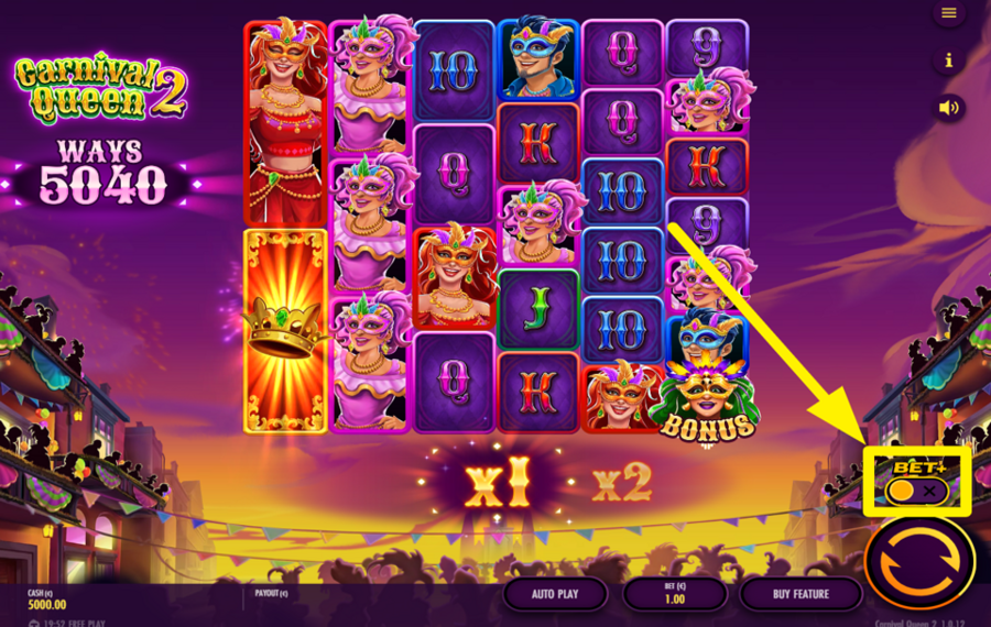 Carnival Queen 2 AUGMENTEZ VOTRE PARI.