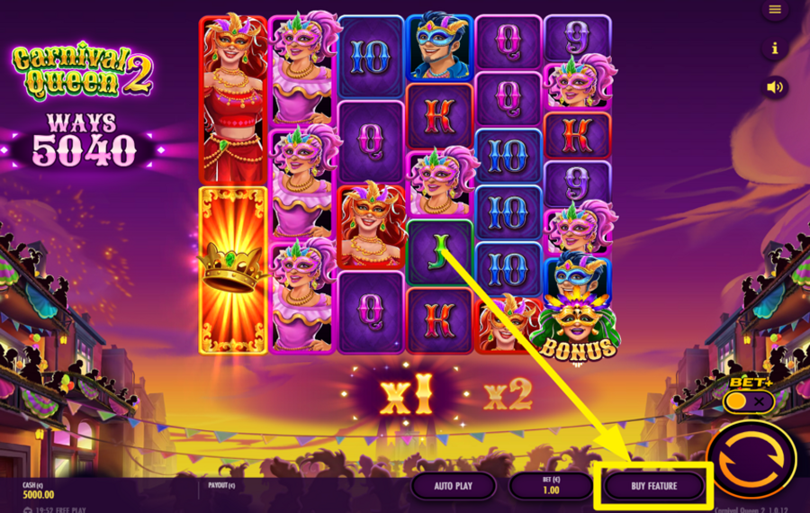 Carnival Queen 2 OBTENEZ UN BONUS.