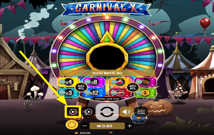 Carnival X GIRE LA RUEDA AUTOMÁTICAMENTE.