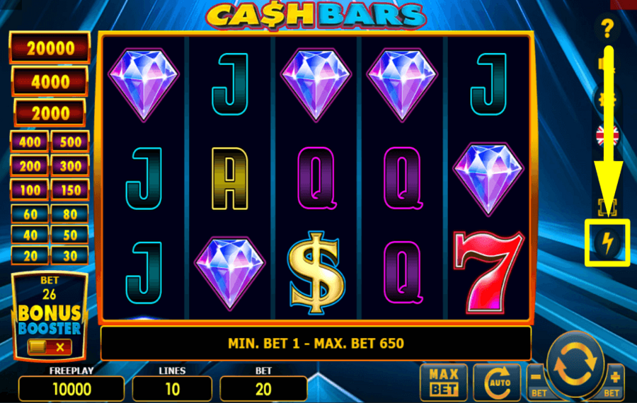 Cash Bars SPEED UP THE GAME.