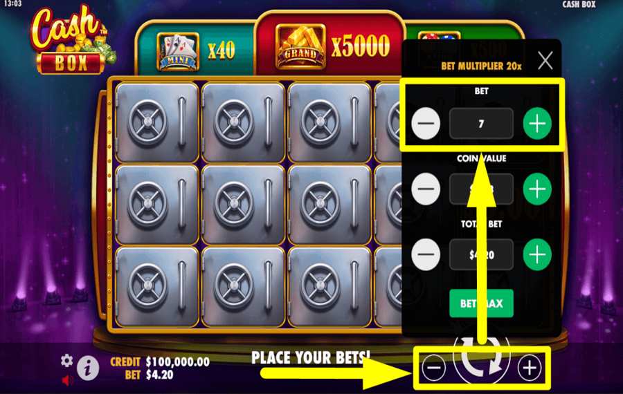 Cash Box PLACE YOUR BET.