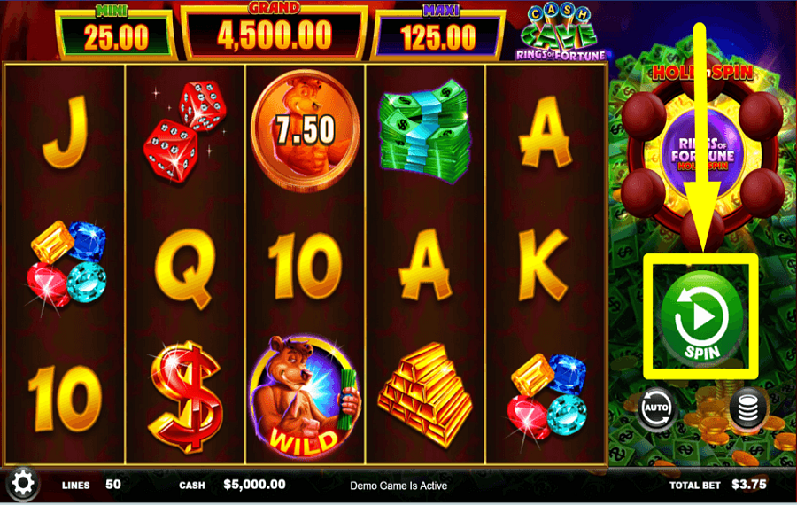 Cash Cave Rings of Fortune GAMBLE TO WIN.