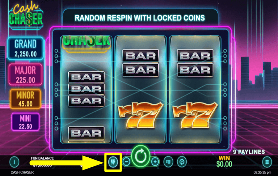 Cash Chaser ACCELERATE THE SPINS.