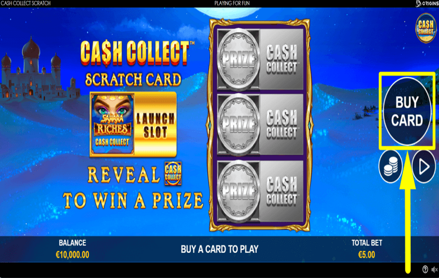 Cash Collect Scratch Card COMMENCEZ À JOUER.