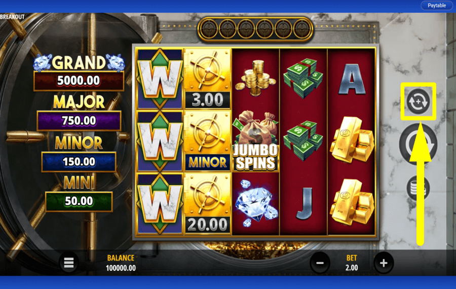 Cash Eruption Big Bank Breakout ACTIVER LA LECTURE AUTOMATIQUE.