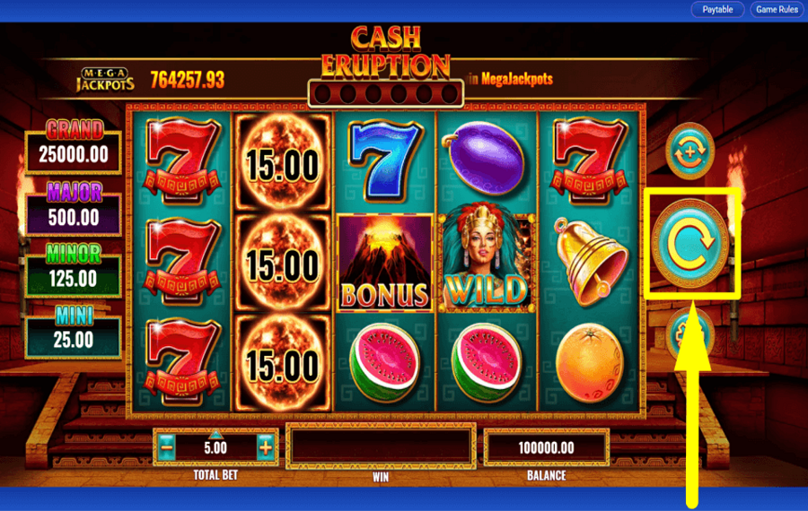 Cash Eruption MegaJackpots IL EST TEMPS DE JOUER.