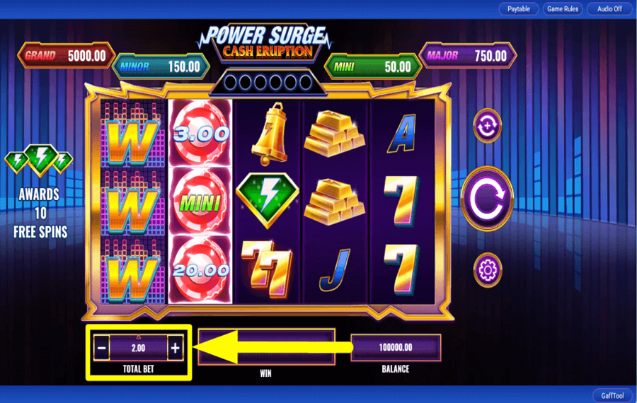 Cash Eruption Power Surge SÉLECTIONNEZ LE PARI.