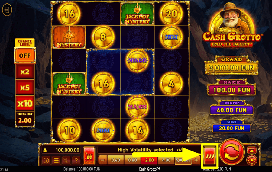 Cash Grotto PLANEN SIE DIE VOLATILITÄT.