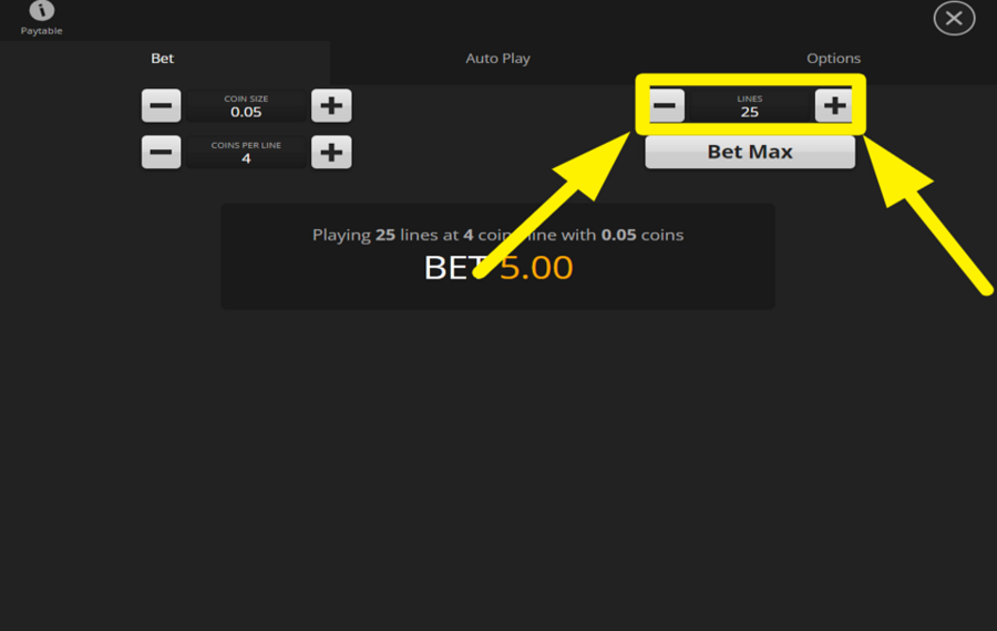 Cash Heist SELECT YOUR ACTIVE BET LINES.