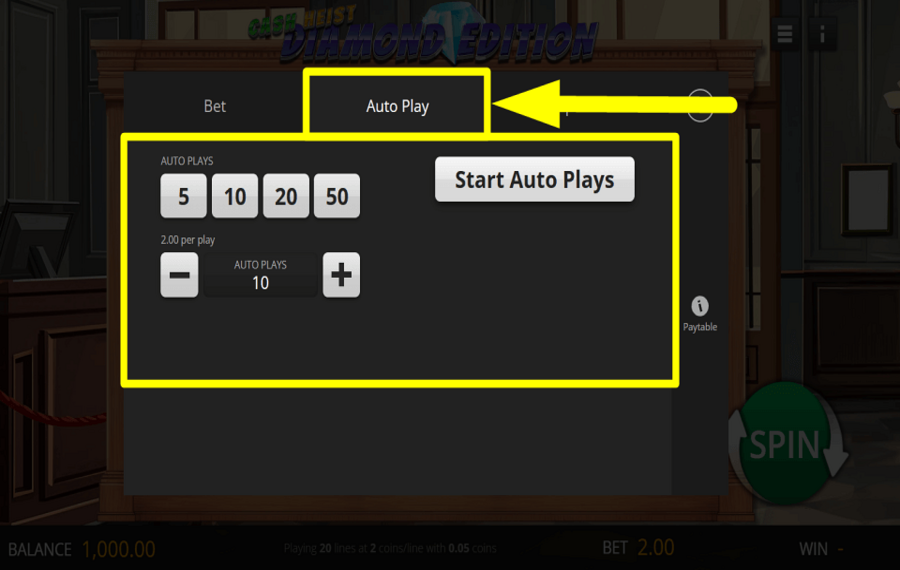 Cash Heist Diamond Edition ACTIVATE AUTOPLAY.