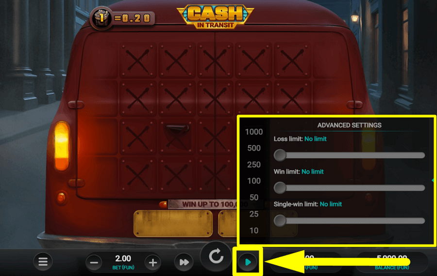 Cash in Transit ПРОДОЛЖИТЬ АВТОМАТИЧЕСКИ.