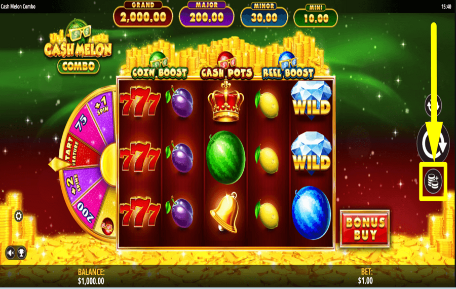 Cash Melon Combo ОПРЕДЕЛИТЕ СВОЮ СТАВКУ.