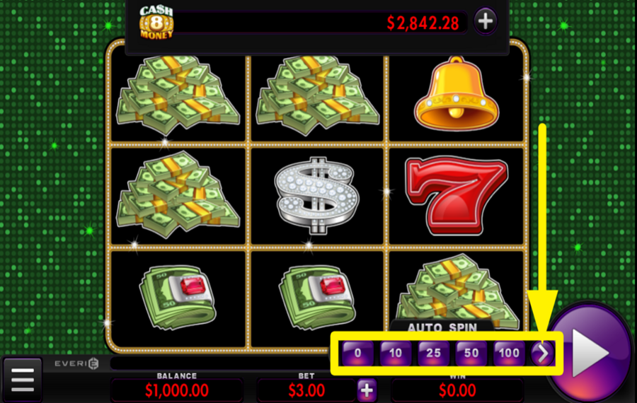Cash Money VERWENDEN SIE DIE AUTOPLAY-FUNKTION.