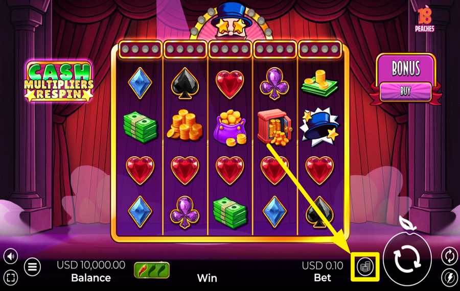 Cash Multipliers Respin ИЗМЕНИТЕ СВОЮ СТАВКУ.