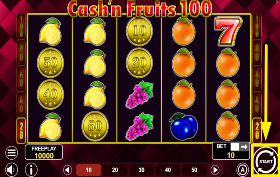 Cash n Fruits 100 ENTRA EN LA ACCIÓN.