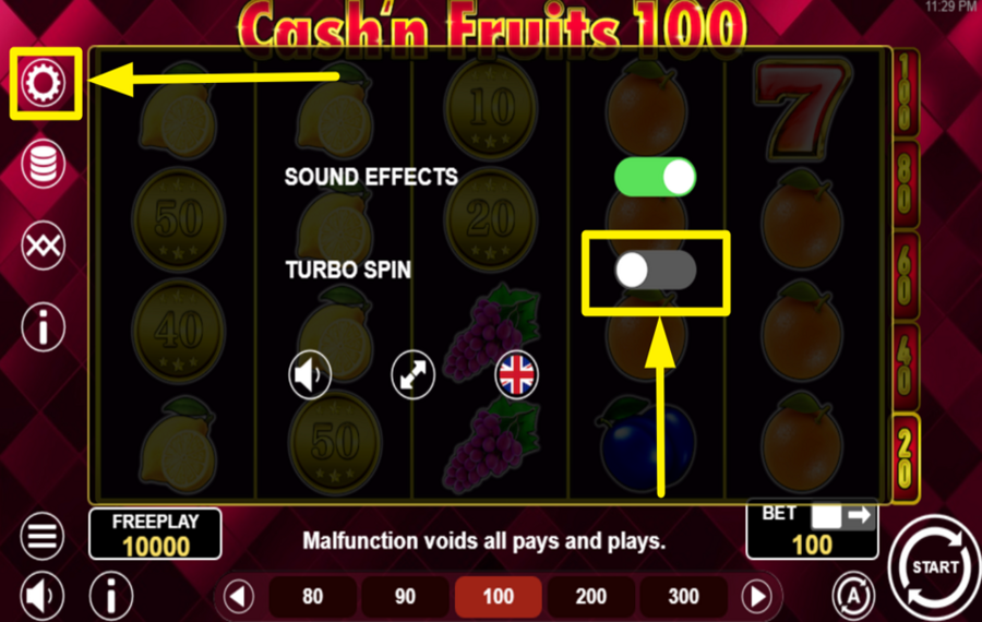 Cash n Fruits 100 ELEVA EL TEMPO.