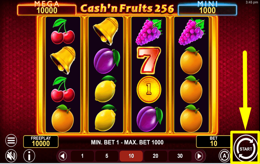 Cash n Fruits 256 GIOCA E VINCI.