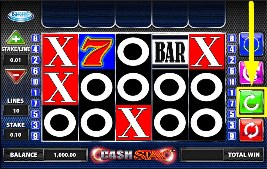 Cash Stax START THE GAME.