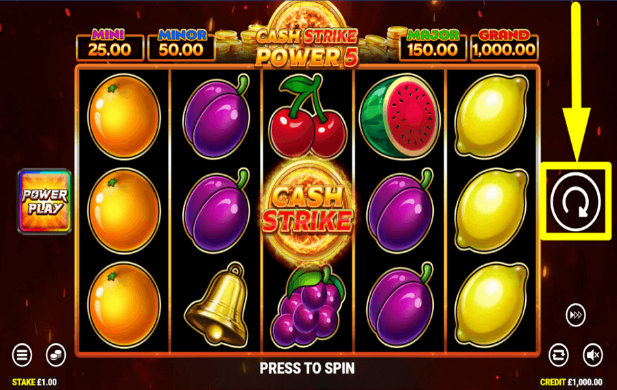 Cash Strike Power 5 START THE GAME.