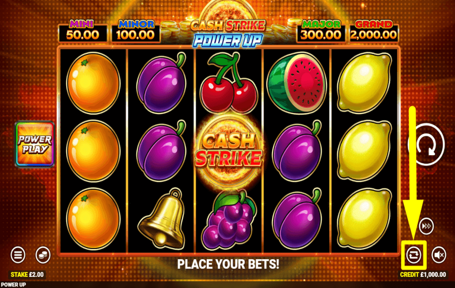 Cash Strike Power Up ROTAZIONE AUTOMATICA.