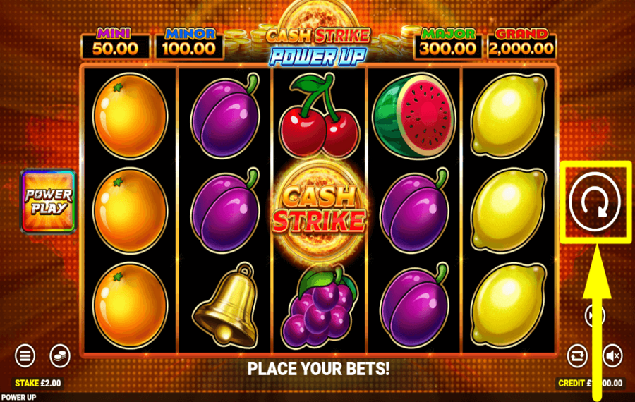 Cash Strike Power Up INIZIA IL GIOCO.