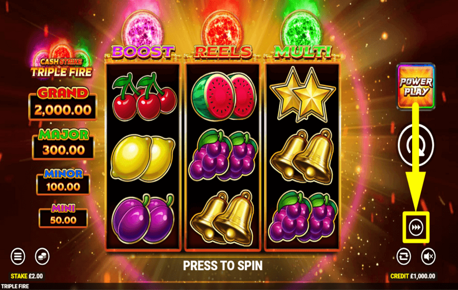 Cash Strike Triple Fire AUMENTA IL RITMO.