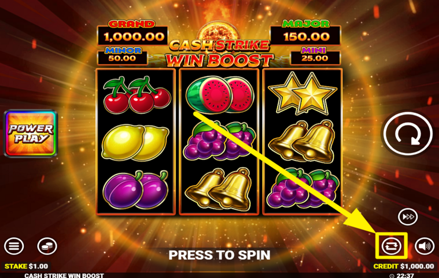 Cash Strike Win Boost AUTOMATISCHES SPIELEN AUSLÖSEN.