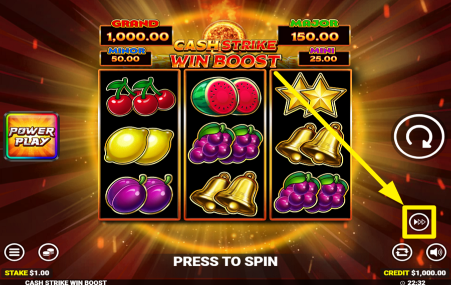 Cash Strike Win Boost ERHÖHEN SIE DIE GESCHWINDIGKEIT.