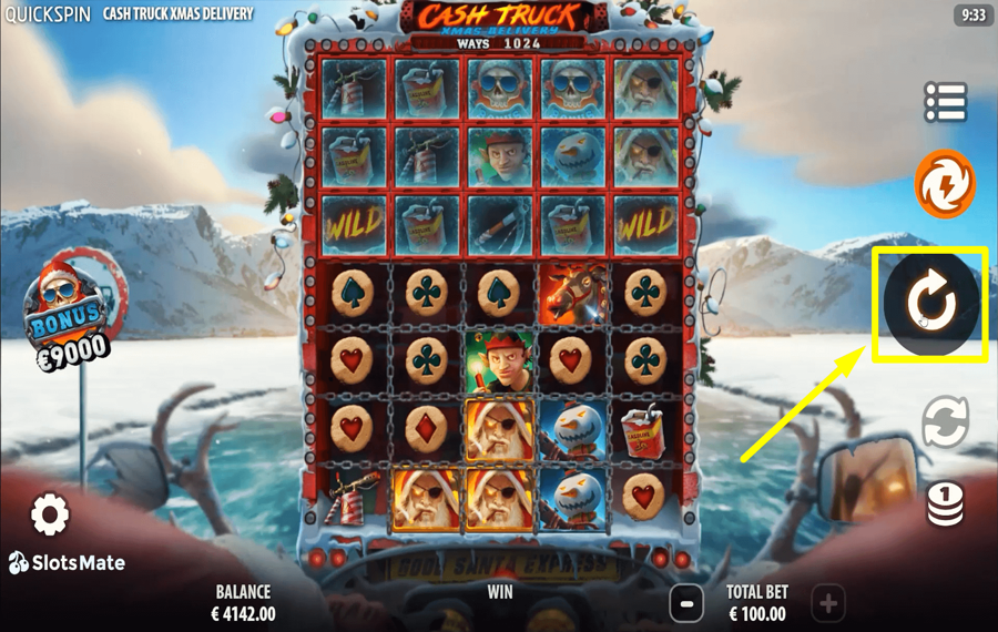 Cash Truck Xmas Delivery Click/ tap the “Spin” button