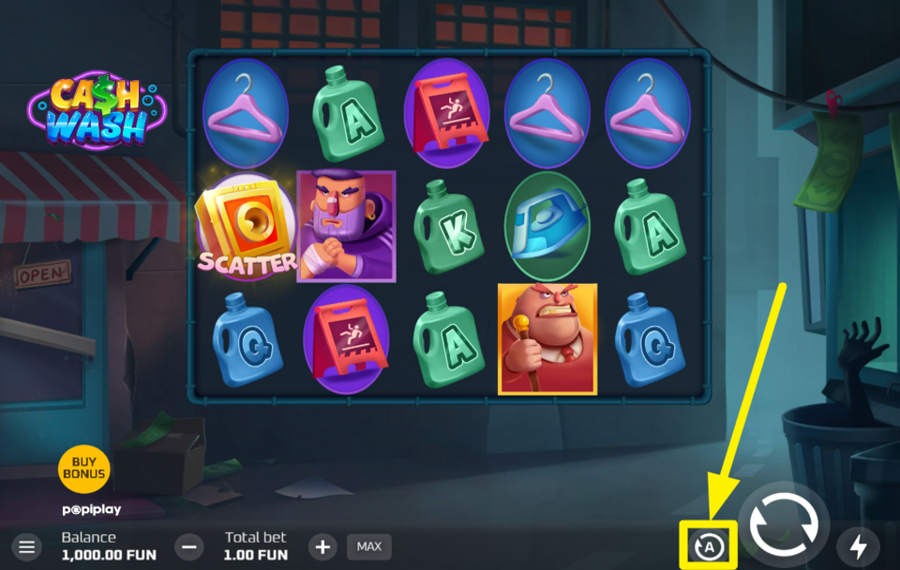 Cash Wash DÉCLENCHEZ LA LECTURE AUTOMATIQUE.