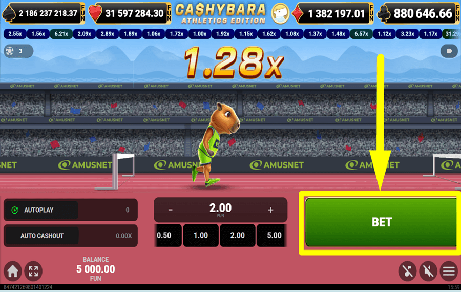 Cashybara Athletics Edition ПОРА ИГРАТЬ В АЗАРТНЫЕ ИГРЫ.