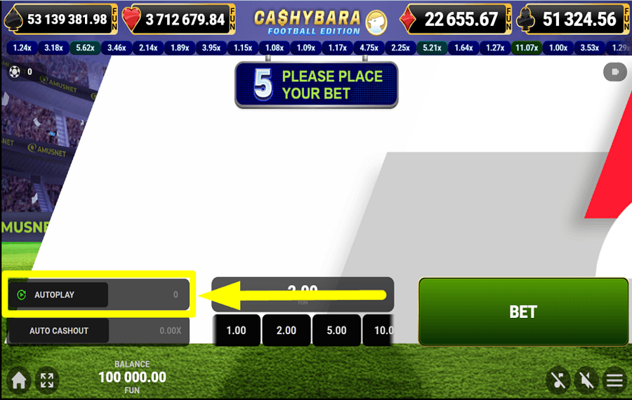 Cashybara Football Edition CONTINUA AUTOMATICAMENTE.
