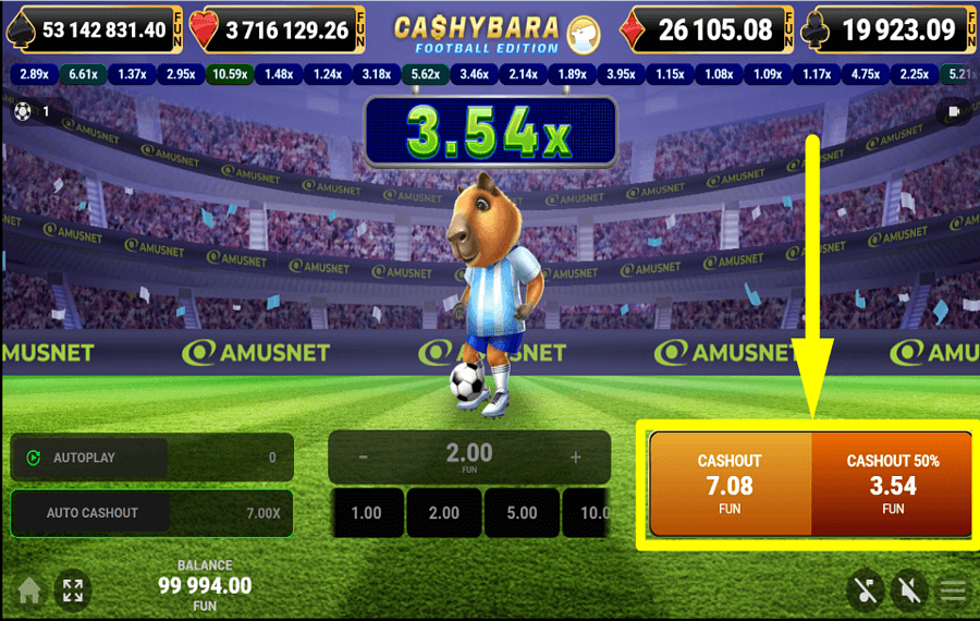 Cashybara Football Edition RACCOGLI PREMI.