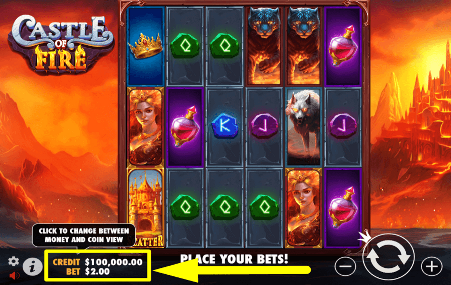 Castle of Fire CHOOSE CREDIT VIEW.