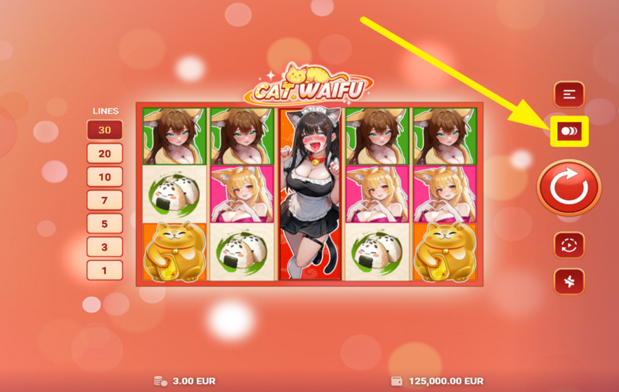 Cat Waifu SELECT A BET AMOUNT.