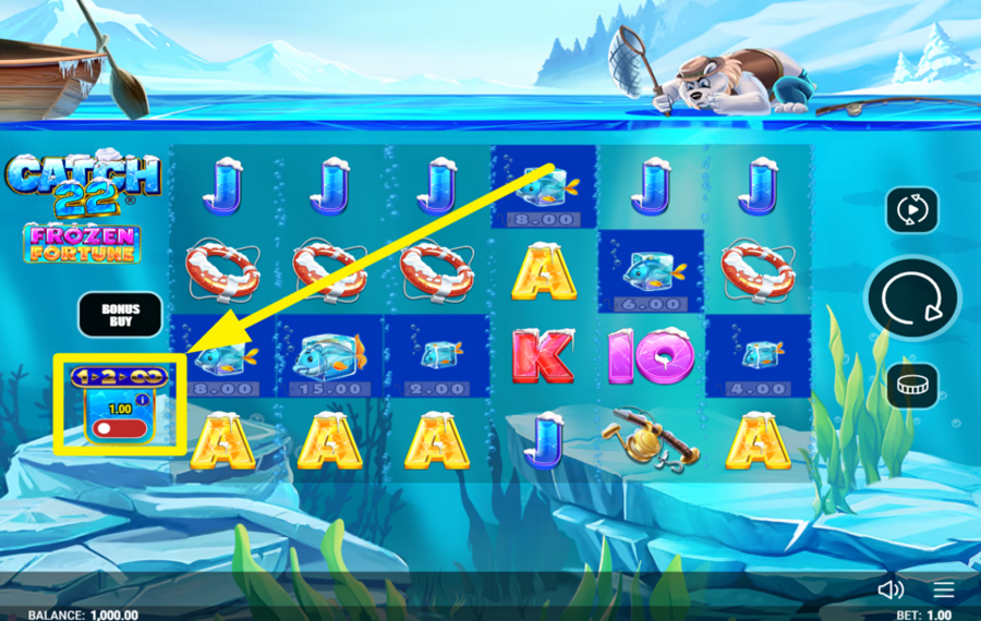 Catch 22 Frozen Fortune HABILITAR APUESTA ADICIONAL.