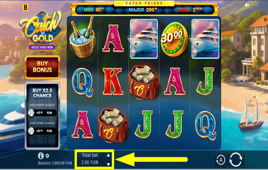 Catch the Gold Hold and Win SÉLECTIONNEZ VOTRE PARI.