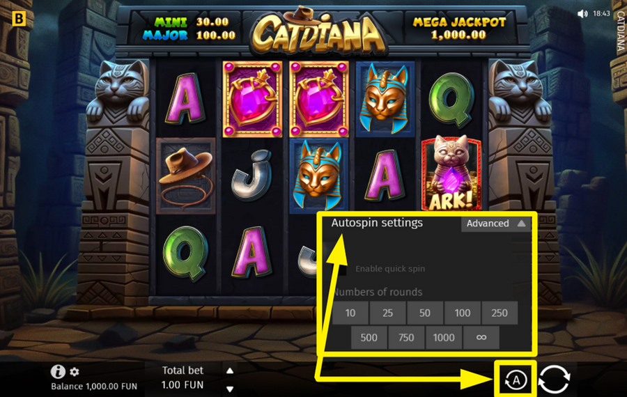 Catdiana EMPLOY THE AUTOMATIC SPIN.