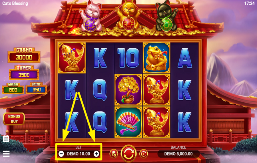 Cats Blessing CHOOSE A BET AMOUNT.