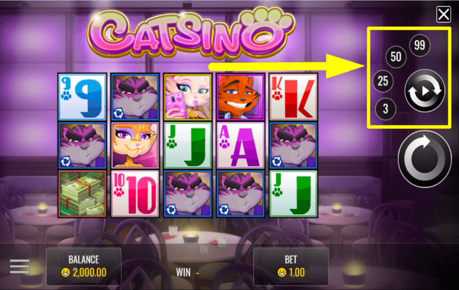 Catsino UTILICE LA FUNCIÓN “REPRODUCCIÓN AUTOMÁTICA”.