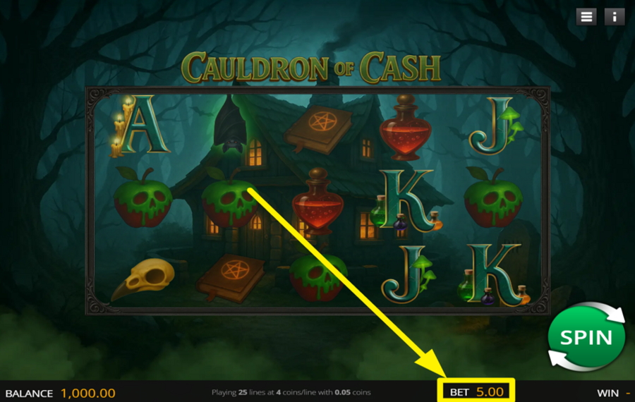 Cauldron of Cash PLACE YOUR BET.