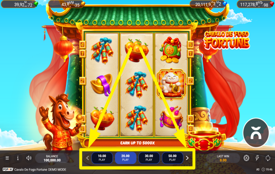 Cavalo De Fogo Fortune DECIDE ON YOUR TOTAL STAKE.