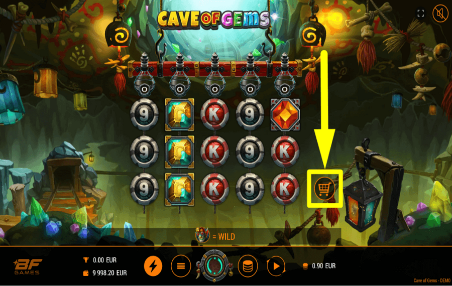 Cave Of Gems PURCHASE FREE SPINS.