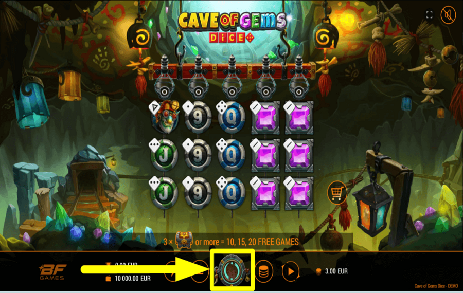 Cave of Gems Dice PLAY FOR REWARDS.