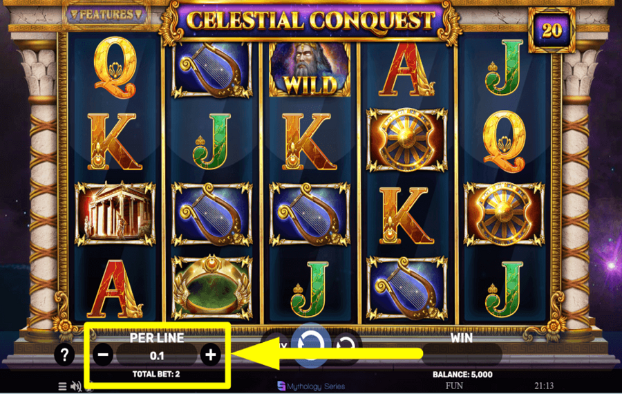 Celestial Conquest BESTIMMEN SIE DEN EINSATZ.