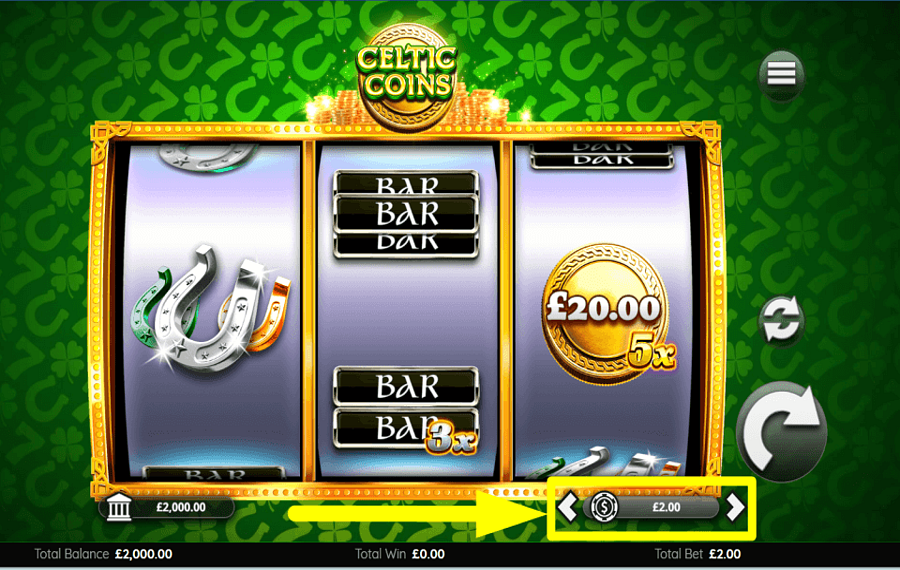 Celtic Coins Cashways PLACE YOUR WAGER.